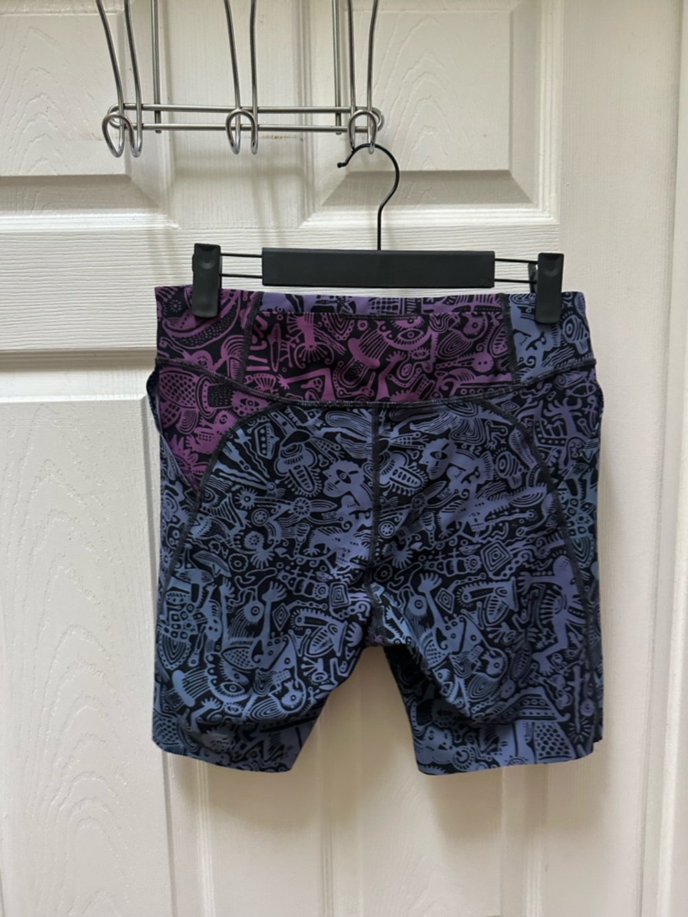 Janji Women's 7" Groundwork Pace shorts purple batik m medium blue bike spandex - Picture 5 of 5